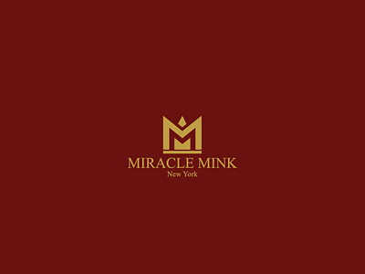 miracle mink design flat logo vector