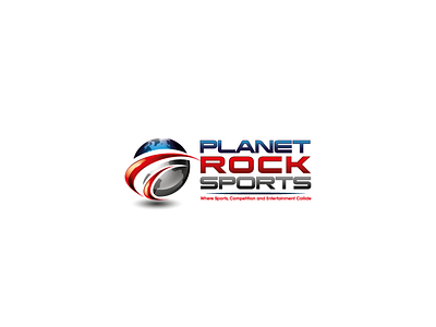 Planet Rock Sports logo design flat logo vector