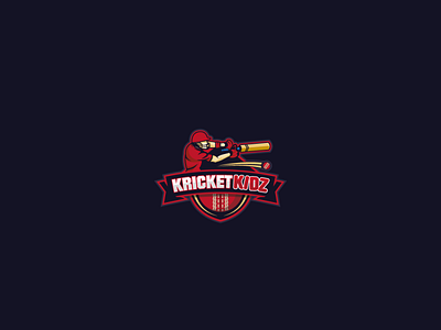 kricket kidz logo design logo vector