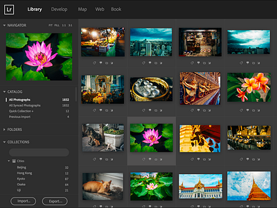 Adobe Lightroom Redesign flat redesign