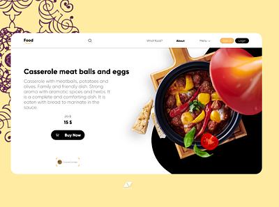 TAJINE meat balls and eggs design ui web