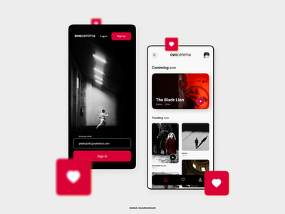 OVOcenima app design app design graphic design illustration ui uidesign ux web webdesign