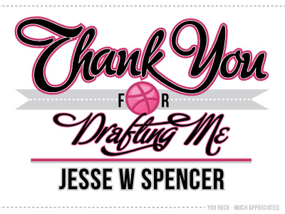 Thank You Jesse W Spencer dribble gr8 designs jesse spencer thank you thanks