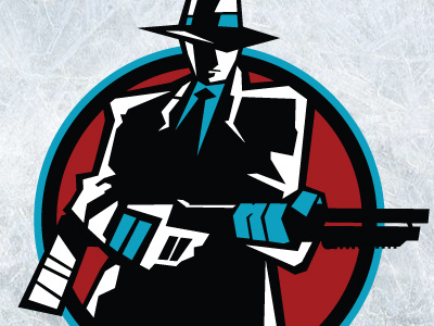 Gangster Logo gr8 designs gun hockey logo