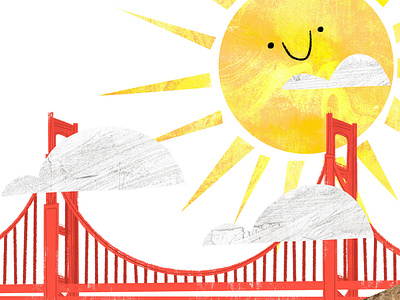 Sunny Bay Day book illustration childrens book childrens book illustration childrens illustration cute illustration kidlitart picture book san francisco story textures