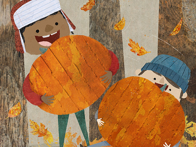 🎃 Thank gourd it's October book illustration childrens book childrens book illustration childrens illustration cute fall illustration kidlit kidlitart october picture book texture