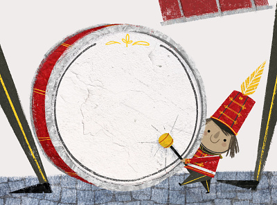 🥁 The Little Drummer in the Big Marching Band book illustration childrens book childrens book illustration childrens illustration drummer illustration illustrator marching band photoshop picture book textures