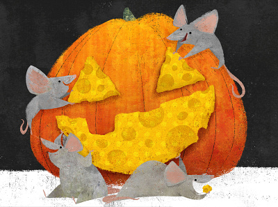 Snack-o-Lantern 🐭 🎃 animal book illustration character design childrens book childrens illustration cute halloween holiday illustration illustrator picture book picturebook