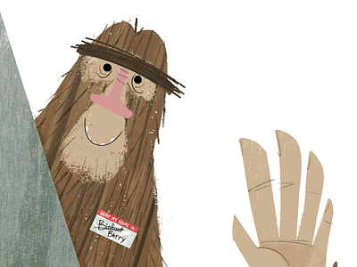 He's out there.. bigfoot book illustration character design childrens book childrens illustration humor illustration kidlit kidlitart picture book story