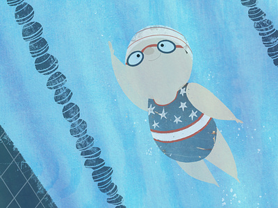 Little Olympian Swimmer book illustration character design children childrens book drawing illustration kidlitart kids olympic games olympics picture book sports swimming