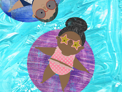 Lazy River book illustration character design childrens book design illustration kidlitart paint picture book summer textures