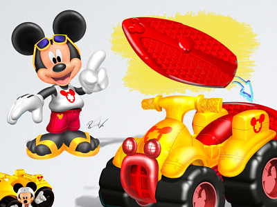 Toy Design- Mickey Mouse Clubhouse Rescue Vehicles disney illustration industrial design mickey mouse toy design