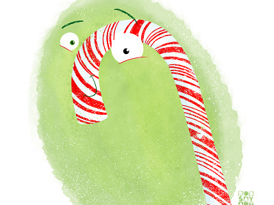 Candy Canes... Yum! candy cane character design childrens book illustration happy holidays illustration merry christmas robsayart