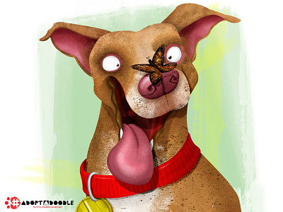 #adoptadoodle project- Otis adoptadoodle adoption character design dogs illustration nyc puppy rescue dogs