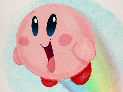 Kirby character design childrens illustration cintiq illustration kirby nintendo photoshop wacom