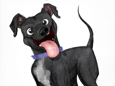 #Adoptadoodle Project- ONYX adoptadoodle brooklyn chararacter design cintiq dog dogs illustration nyc photoshop textures wacom