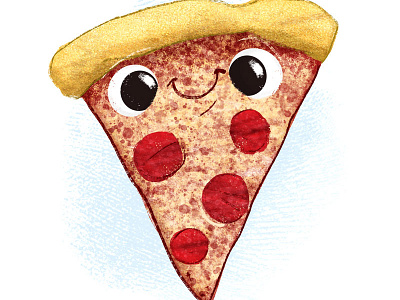 Pizza.... Because I love it sooooo childrens book illustration cintiq cute kid lit art photoshop pizza textures