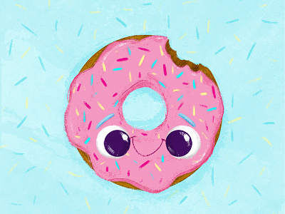 Donut character design childrens book art cintiq donut food illustration kid lit art photoshop wacom