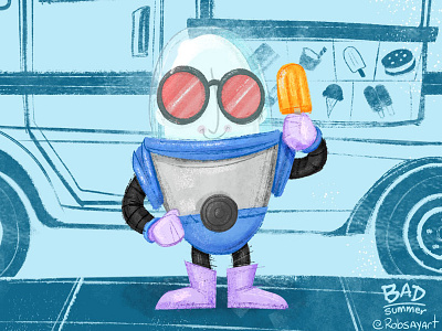 Bad Summer-Mr Freeze batman character design childrens books comics cute dc fan art illustration kidlitart marvel mr. freeze photoshop