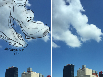 Cloud Warm-Ups - Dragon clouds coud illustration ipad kidlitart nyc procreate shape study sketch