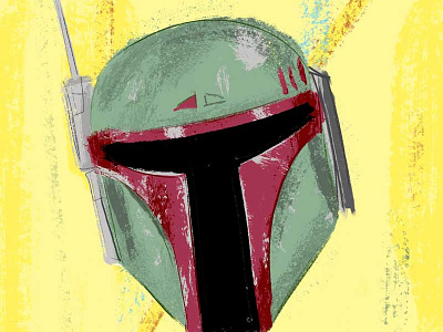 Star Wars Helmet Studies: Boba Fett boba fett childrens book illustration photoshop sketch star wars