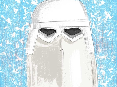 Star Wars Helmet Studies: Snow Trooper childrens book illustration photoshop sketch snow trooper star wars