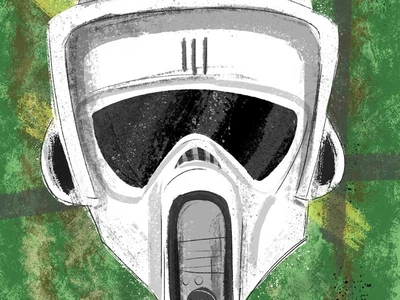 Star Wars Helmet Studies: Scout Trooper childrens book illustration photoshop scout trooper sketch star wars