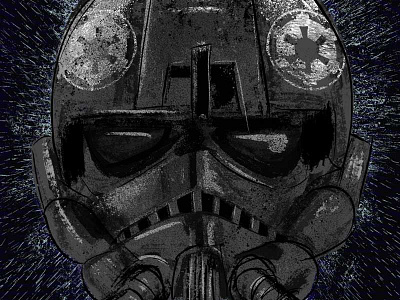 Star Wars Helmet Studies: Tie Fighter Pilot childrens book illustration photoshop sketch star wars tie fighter