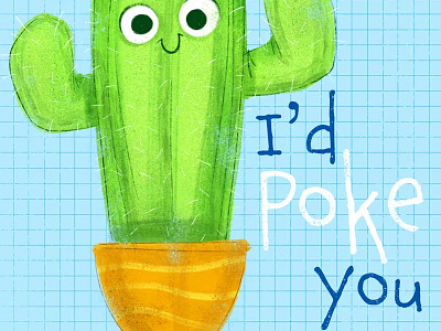 Sassy Valentines day Poke cactus childrens book childrens illustration greeting card illustration kidlitart love picture book poke valentines day