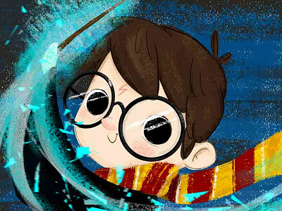 Happy Birthday Harry childrens book childrens illustration fan art harry potter kidlitart magic picture book wizard