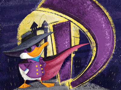 90s ABCs - D - Darkwing Duck 90s 90s abcs alphabet childrens illustration darkwing duck disney fanart illustration kidlitart picture book