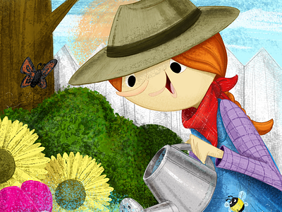 Gardening season 🌻🌹🌷 book illustration childrens book cute flowers illustration kidlit kidlitart picture book spot illustration spring