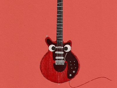 Brian May Red Special book illustration brian may guitar illustration kid lit kid lit art music queen