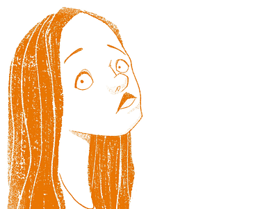 👩 book illustration illustration kidlitart orange portrait story