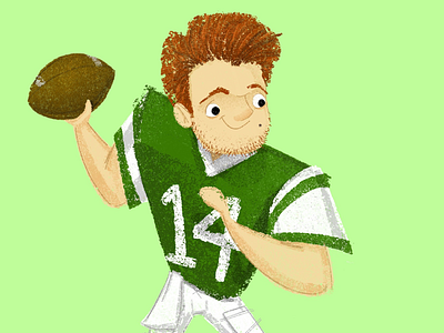 Sam Darnold ✈️ 🏈 book illustration childrens book football illustration kidlitart nfl ny jets