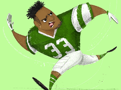 New York Jets - Jamal Adams book illustration character design football illustration kidlitart new york new york jets picture book sports