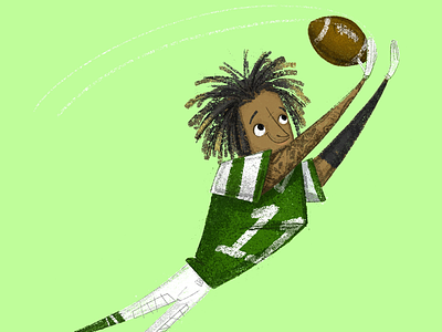 🏈 New York Jets - Robby Anderson book illustration character design childrens book football illustration kidlitart new york new york jets picture book sports