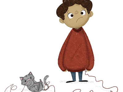 Sweater Weather 🐱 book illustration cat character design child childrens book illustration kidlit kidlitart picture book story