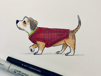 Inktober Final Week dogs illustration inktober