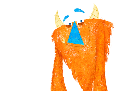 Orange Monster book illustration character character design childrens book illustration illustrator monster picture book story