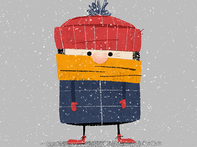 Bundled Up Boy book illustration boy character childrens book illustration illustrator picture book winter