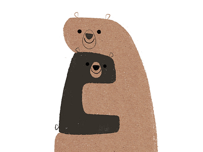 Bear Hugs 🐻🤗 bear bear hug character design childrens book illustration illustrator picture book