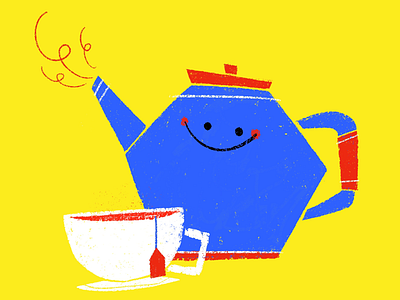 Tea Time 🍵 book illustration character design children childrens book cute editorial illustration kidlit kidlitart kids picture book spot illustration story tea