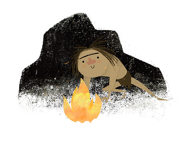 Fire Good ... Wednesday’s Bad caveman character design childrens book childrens book illustration illustration picture book story visual development