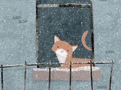 Happy Snow Day NYC⛄️ book illustration cat character childrens book illustration illustrator picture book story