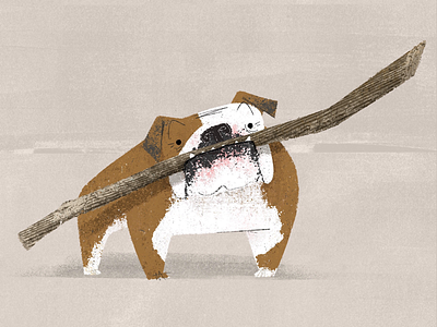 Branching Out 🐶 🌳 animal book illustration bulldog children cute dog illustration kidlitart kids picture book story