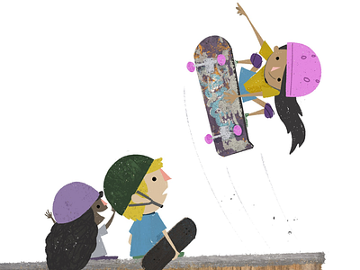 Half pipe Hero character design childrens books cute family illustration kids parent picture books skateboarding skateboards vis dev