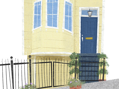 The Yellow House with the Blue Door book illustration character design childrens book childrens book illustration childrens illustration cute house house illustration illustration kidlitart picture book