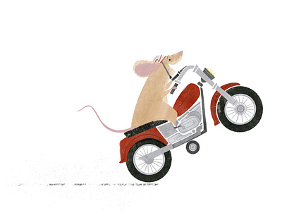 Kidlit Inktober - Day 3 The Mouse and the Motorcycle book illustration character design childrens book childrens book illustration cute illustration kidlit kidlitart picture book story