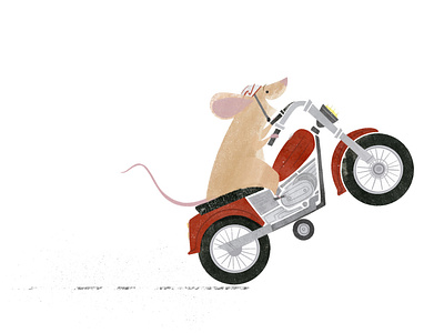 Kidlit Inktober - Day 3 The Mouse and the Motorcycle